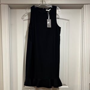 Preston & York Black Zoe Ruffle Hem Dress Size 12.